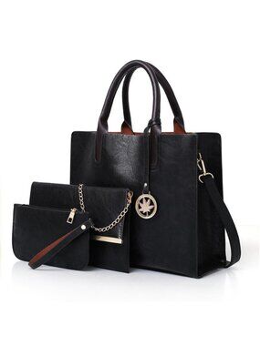 NET Set of 3 Women's Bags - Includes a Tote Crossbody Bag, And a Coin Purse